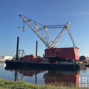 1967 Dravo 37 100-Ton Floating Crane on 140'x70'x12'-6" Barge