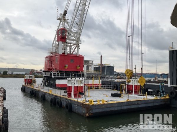 1975 (unverified) Dravo 28 80-Ton Jackup on 130′ x 58′ x 10′ Barge