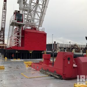 1945 (unverified) Dravo 37 100 ton 140’ x 70’ x 12’ 6” Derrick Barge Crane